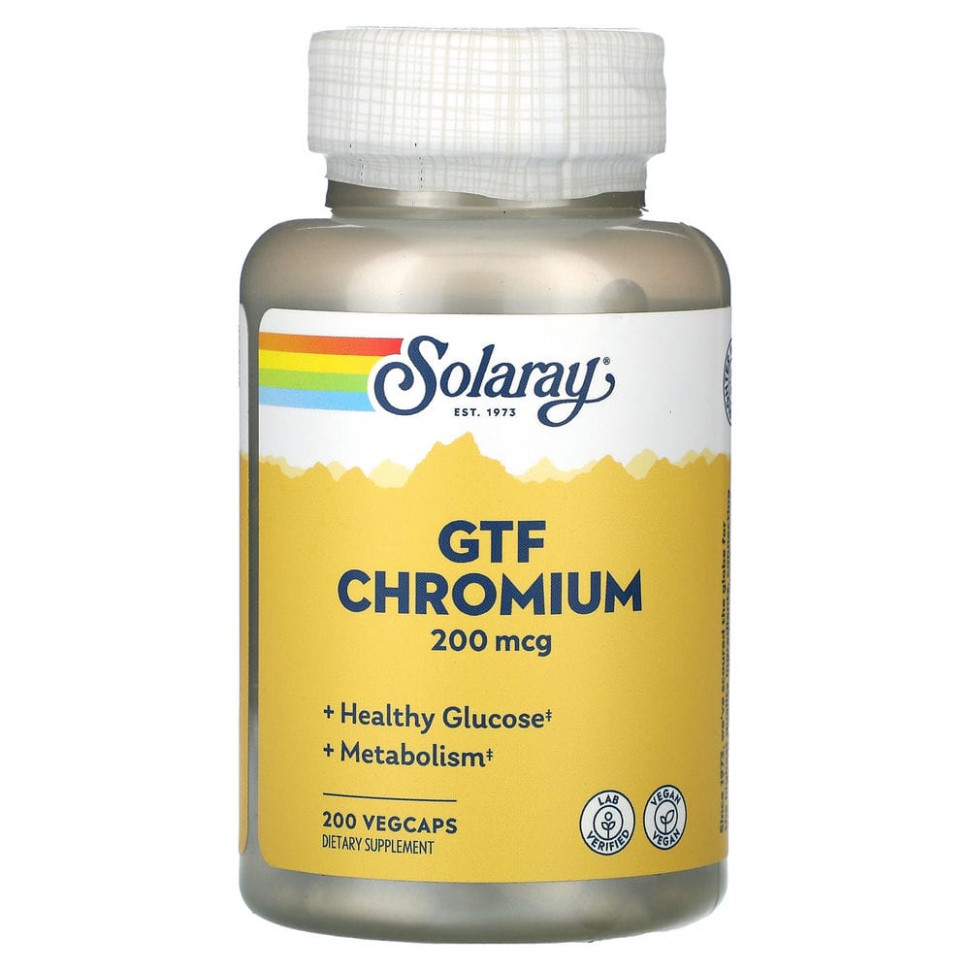   (Iherb) Solaray, GTF , 200 , 200        -     , -, 