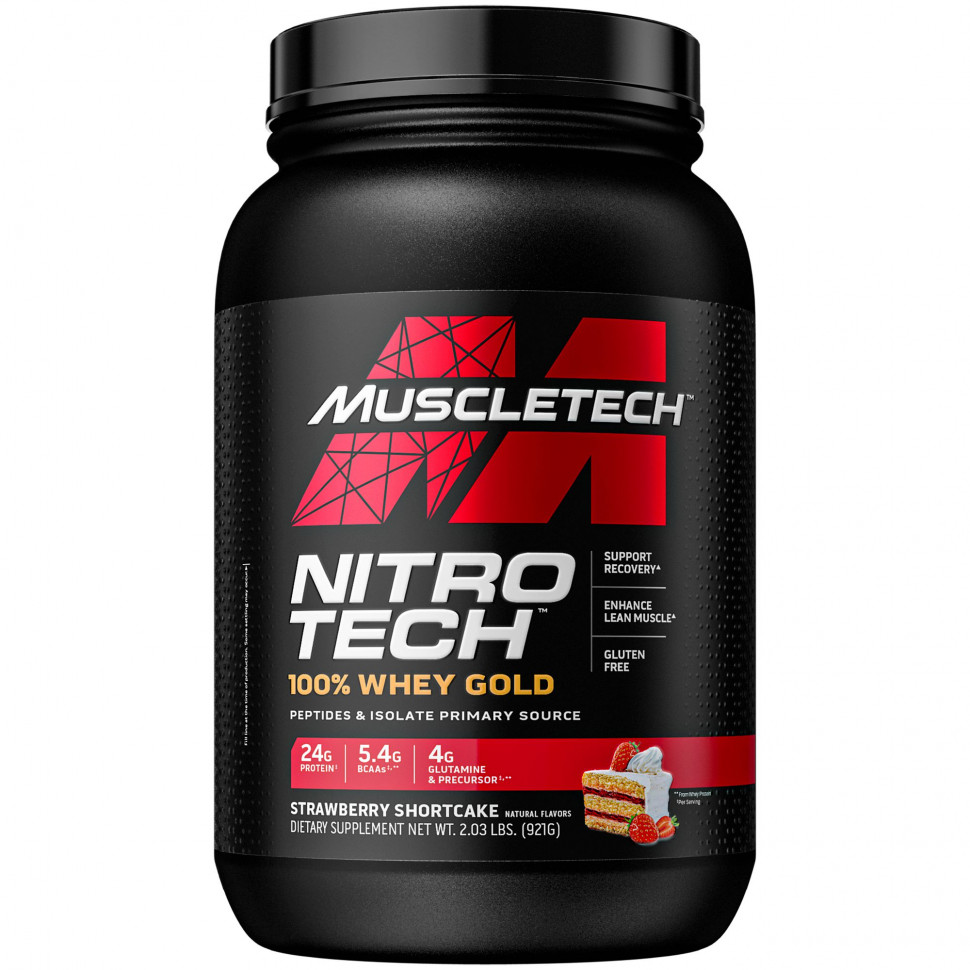 ���� ������ (Iherb) Muscletech, Nitro Tech, 100 % Whey Gold, �������� ������� �� ������ ��������, 1,02 �� (2,24 �����), ������ �� 6830 ���