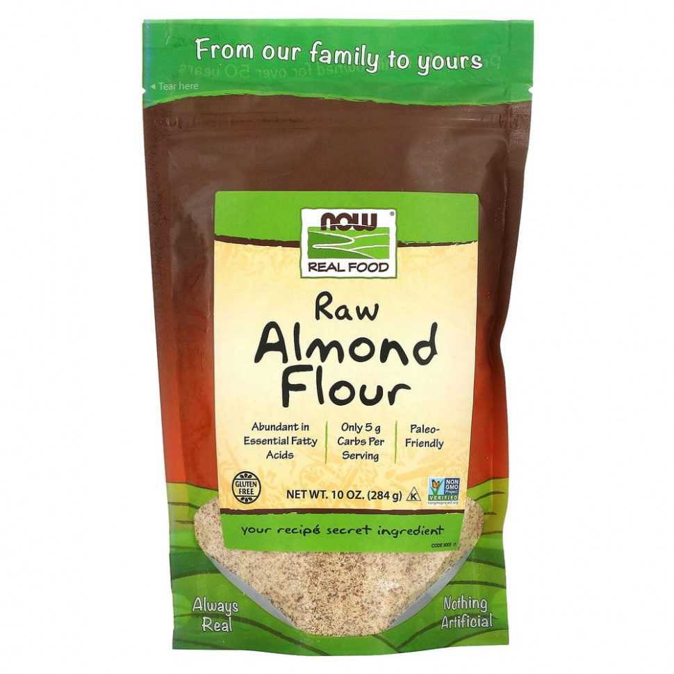 ���� ������ (Iherb) NOW Foods, Real Food, Raw Almond Flour, 10 ����� (284 �), ������ �� 1440 ���