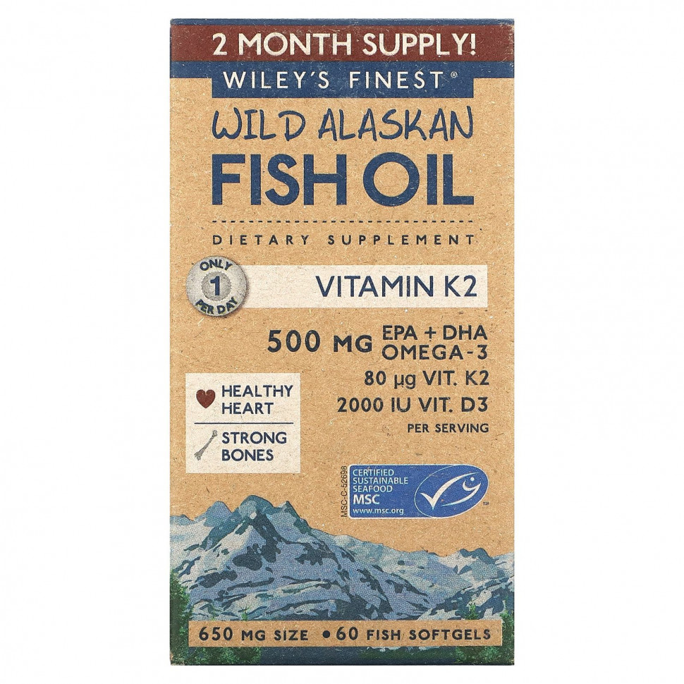   (Iherb) Wiley's Finest,     ,  K2, 60         -     , -, 