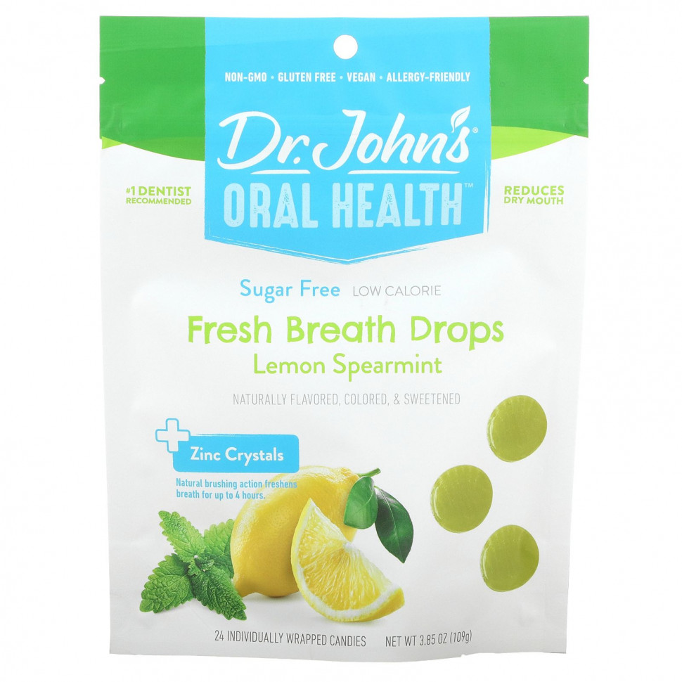 ���� ������ (Iherb) Dr. John's Healthy Sweets, Oral Health, ����� ��� ������� �������, + ��������� �����, ����� � ����, ��� ������, 24 ������� � �������������� ��������, 109 � (3,85 �����), ������ �� 1990 ���