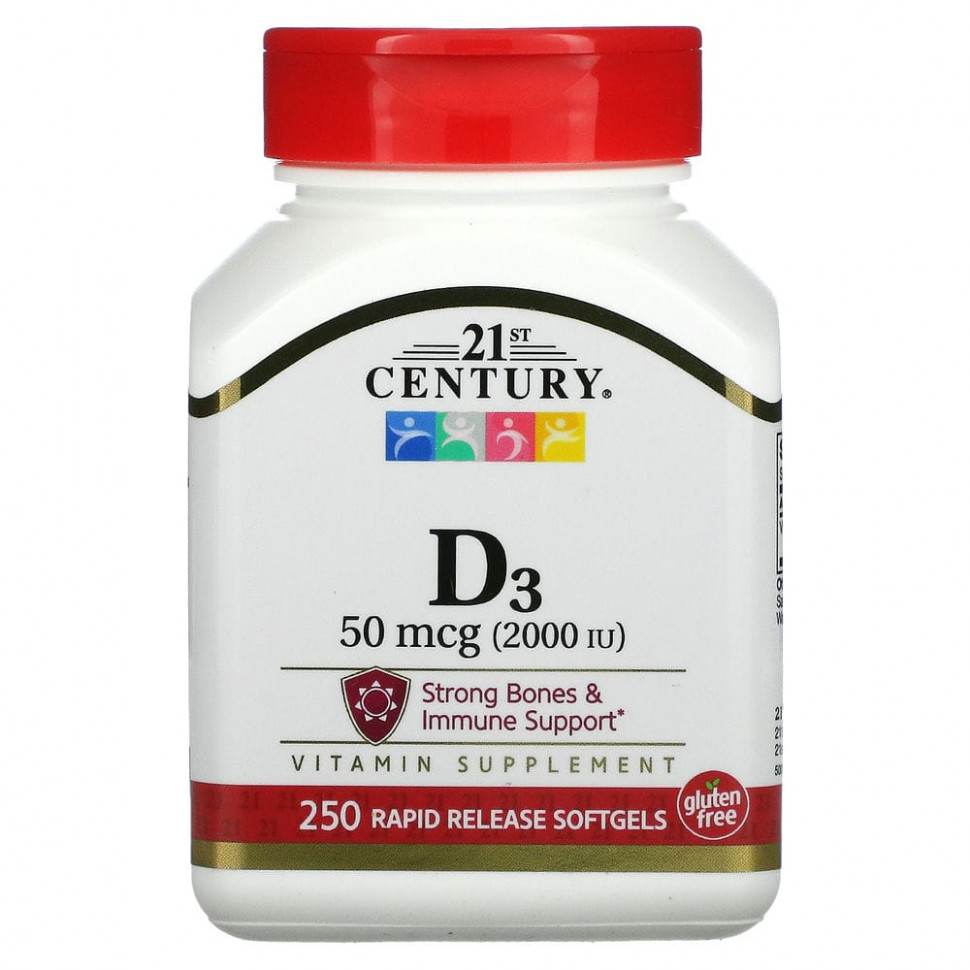   (Iherb) 21st Century,  D3, 50  (2000 ), 250      -     , -, 