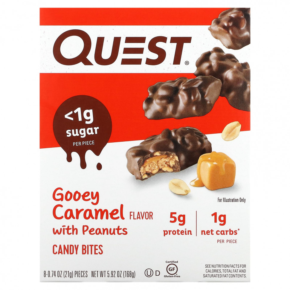 ���� ������ (Iherb) Quest Nutrition, Candy Bites, ������ �������� � ��������, 8 ������, 21 � (0,74 �����), ������ �� 2480 ���