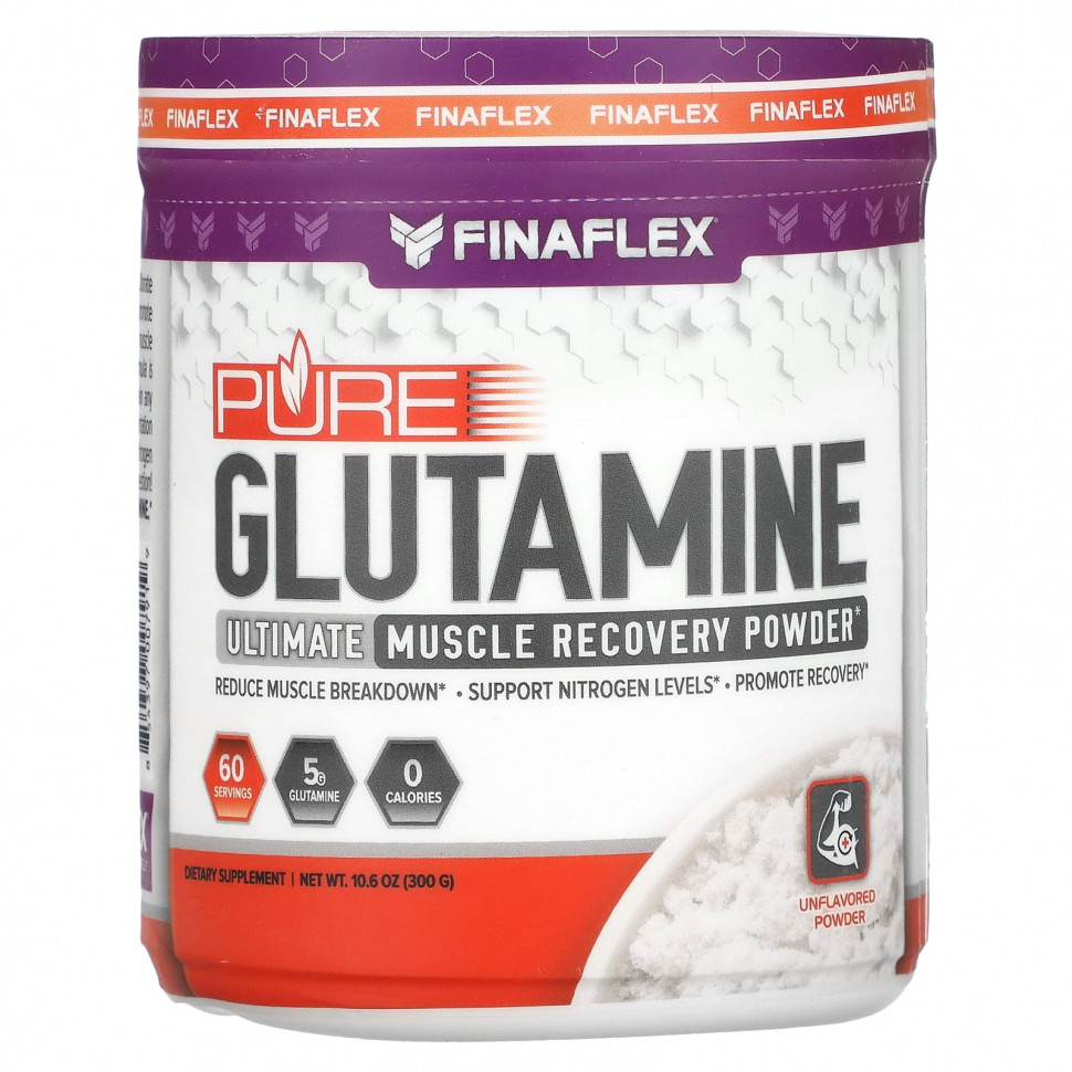 ���� ������ (Iherb) Finaflex, Pure Glutamine, ������� ��� ������������� �������������� ����, ��� �������, 300 � (10,6 �����), ������ �� 3920 ���