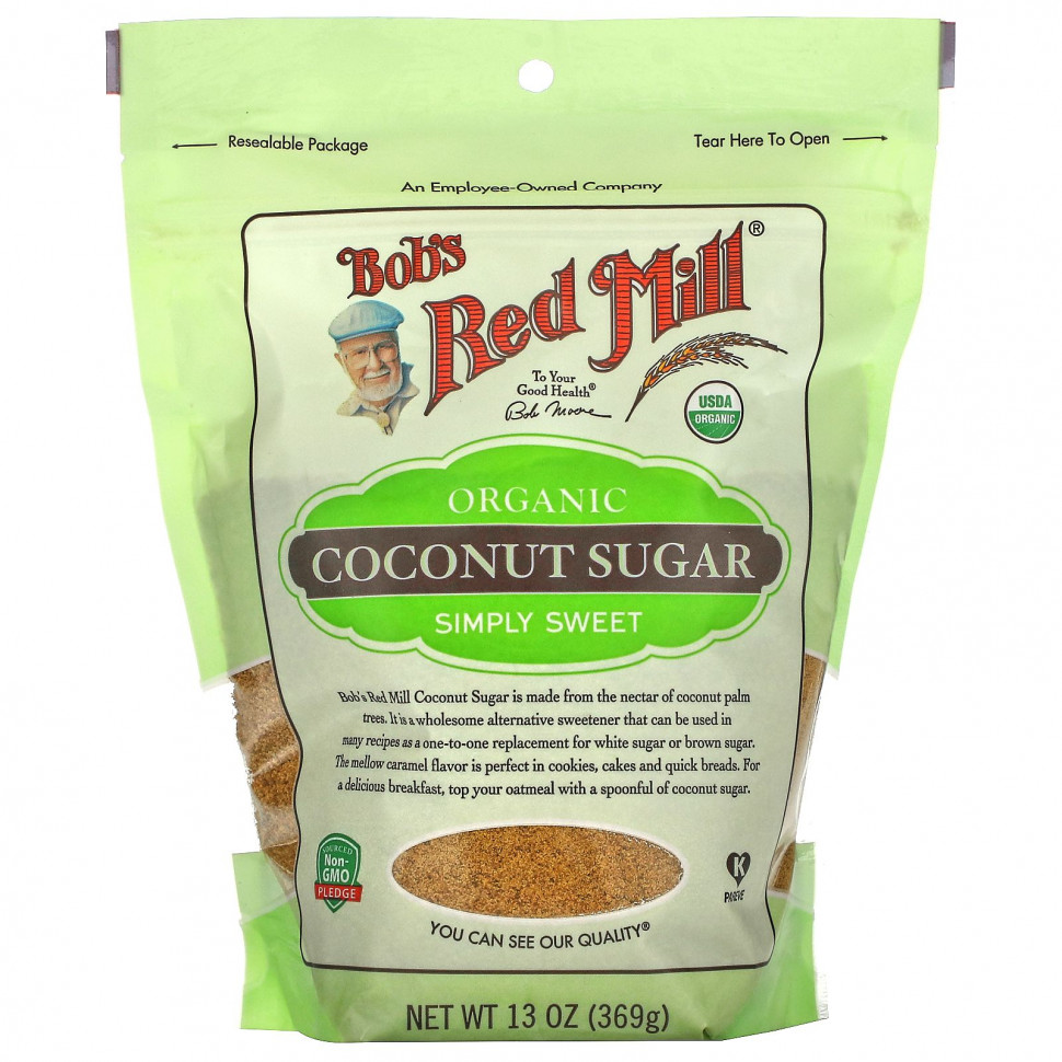   (Iherb) Bob's Red Mill, Organic, Coconut Sugar, 13 oz (369 g)    -     , -, 