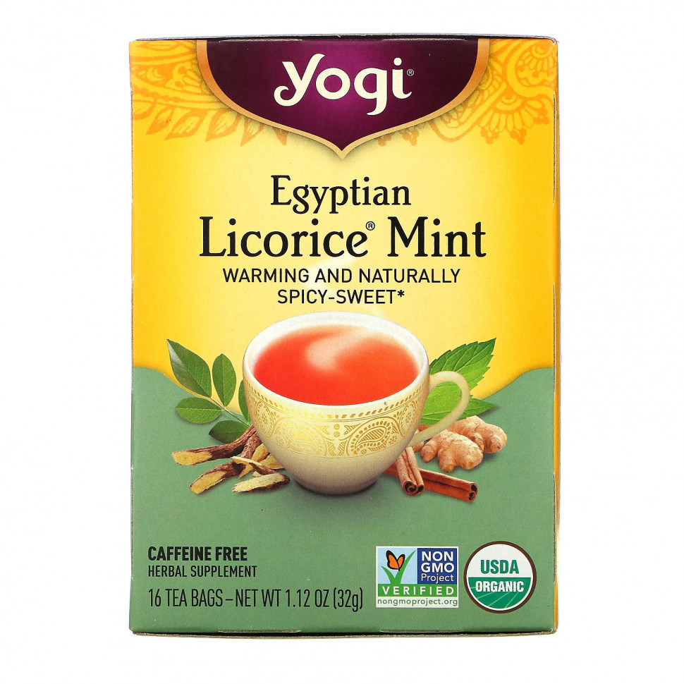 ���� ������ (Iherb) Yogi Tea, ���������� ������� � ����, ��� �������, 16 ������ ���������, 32 � (1,12 �����), ������ �� 910 ���