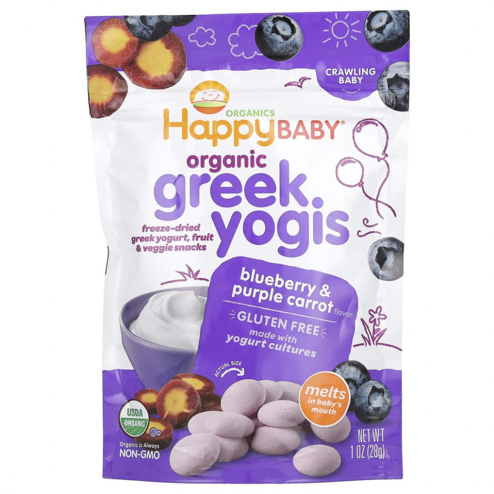 ���� ������ (Iherb) Happy Family Organics, ������������ ��������� ������, ������� � ���������� �������, 28 � (1 �����), ������ �� 1230 ���
