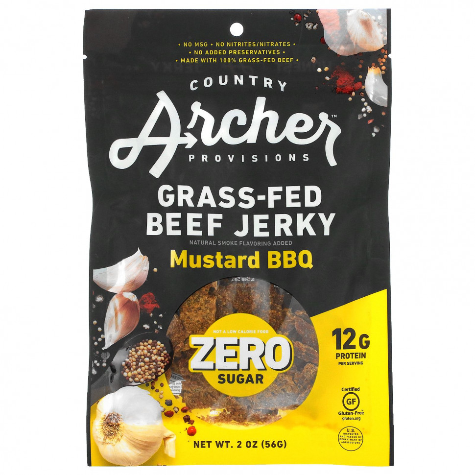 ���� ������ (Iherb) Country Archer Jerky, ������� ����� �� �������� ��������� �������, ��� ������, ������� � ��������, 56 � (2 �����), ������ �� 1710 ���