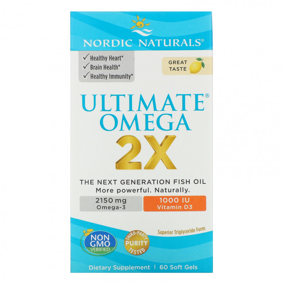 ���� ������ (Iherb) Nordic Naturals, Ultimate Omega 2X � ��������� D3, �����, 60 ������ ����������� ������, ������ �� 7920 ���