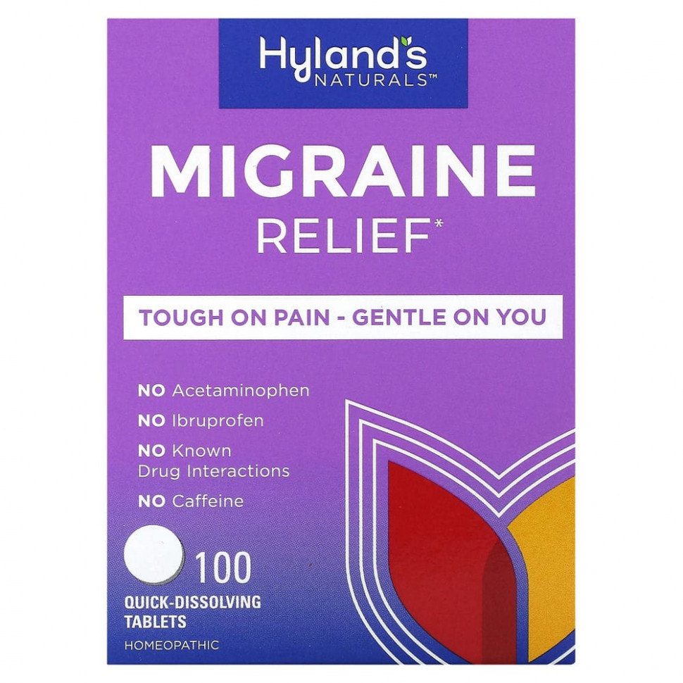   (Iherb) Hyland's, Migraine Relief, 100 tablets,   2740 