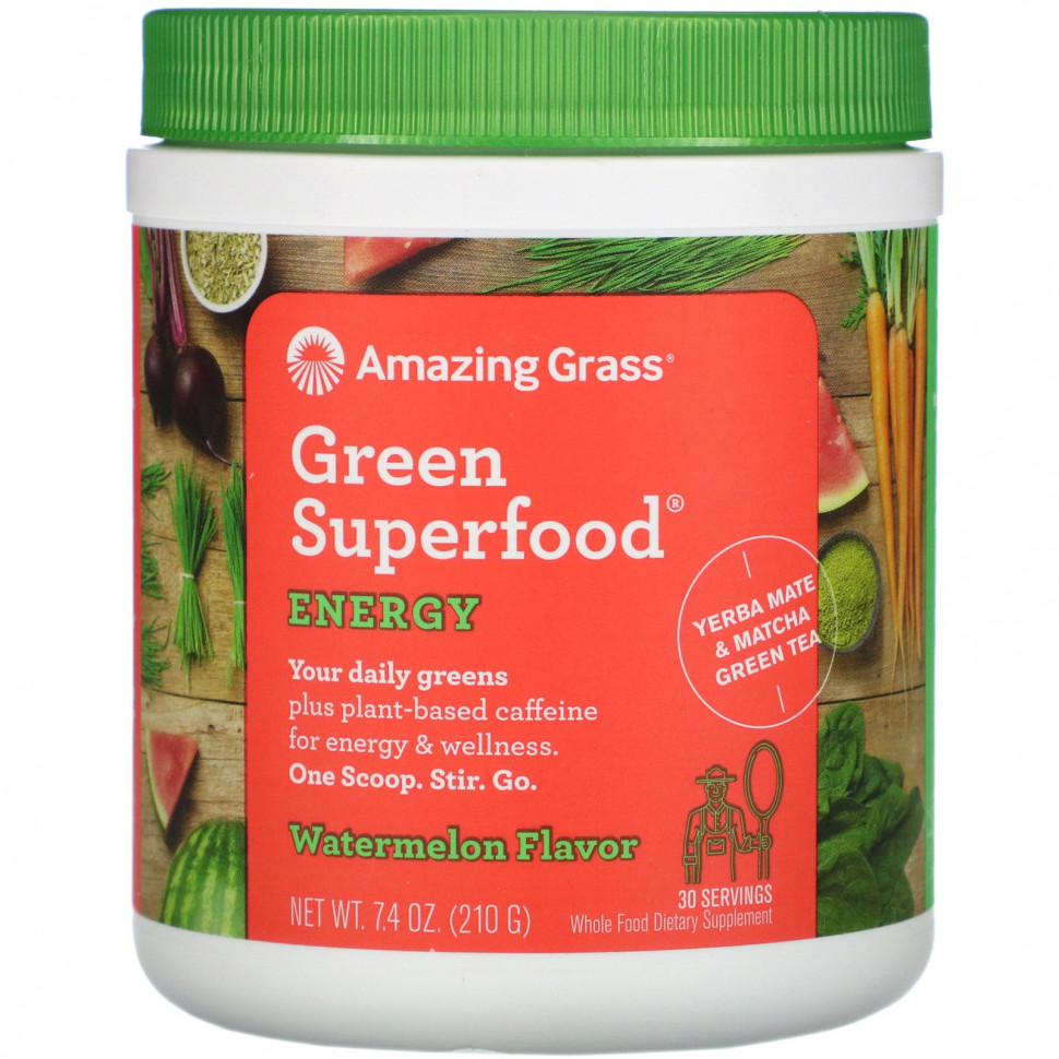 ���� ������ (Iherb) Amazing Grass, Green Superfood, �������, �����, 7,4 ����� (210 �), ������ �� 5790 ���