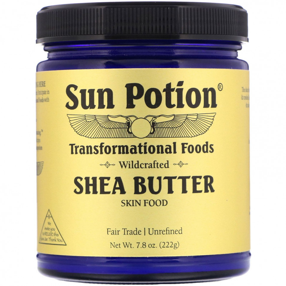   (Iherb) Sun Potion, Shea Butter Wildcrafted, 7.8 oz (222 g)    -     , -, 