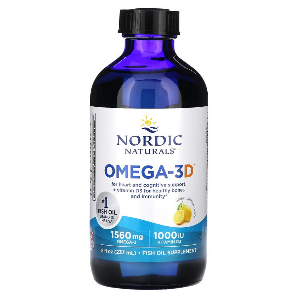   (Iherb) Nordic Naturals, Omega-3D, Lemon, 237  (8  )    -     , -, 