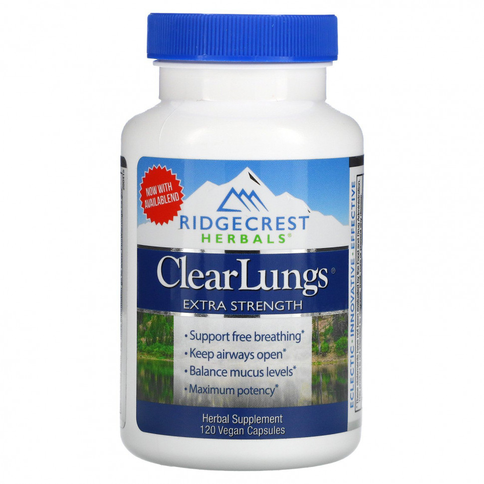 ���� ������ (Iherb) RidgeCrest Herbals, ClearLungs, ������ ����, 120 ��������� ������, ������ �� 6740 ���