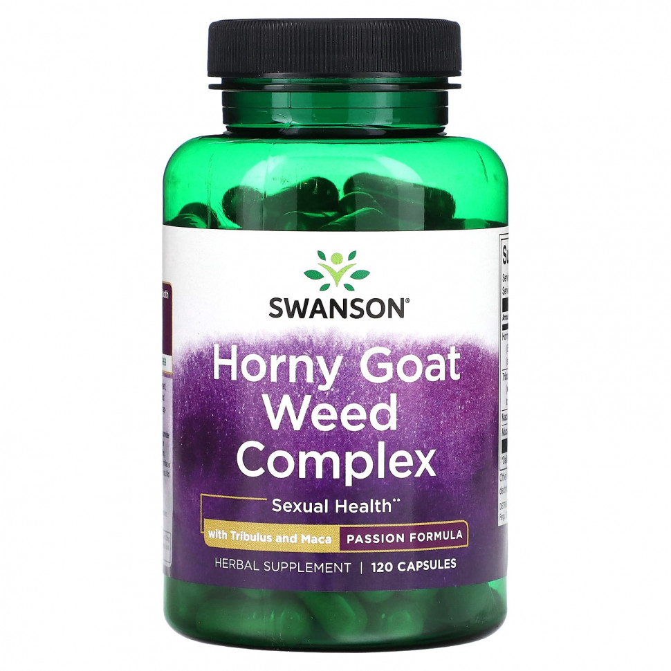 ���� ������ (Iherb) Swanson, �������� Horny Goat Weed � ���������� � �����, 120 ������, ������ �� 3710 ���