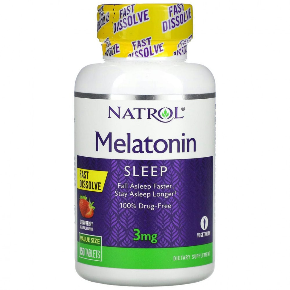 ���� ������ (Iherb) Natrol, ���������, ������ ������������, ��������, 3 ��, 150 ��������, ������ �� 2450 ���