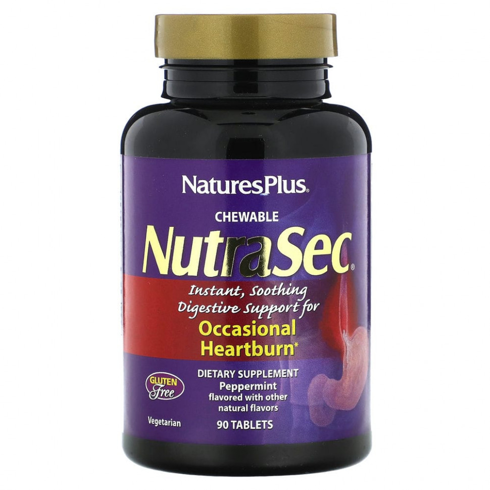 ���� ������ (Iherb) NaturesPlus, ����������� NutraSec, �������� ����, 90 ��������, ������ �� 3310 ���