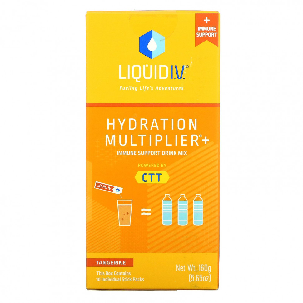 ���� ������ (Iherb) Liquid I.V., ������� ��� �������� ���������� + ��������� ����������, ��������, 10 ��������� ��������� �� 16 � (0,56 �����), ������ �� 4590 ���