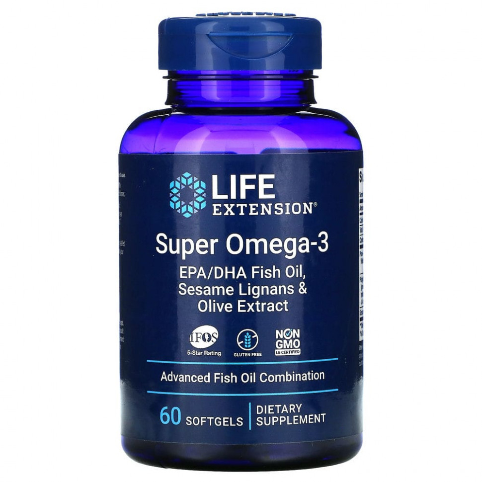 ���� ������ (Iherb) Life Extension, Super Omega-3, 60 ������ ��������, ������ �� 2580 ���