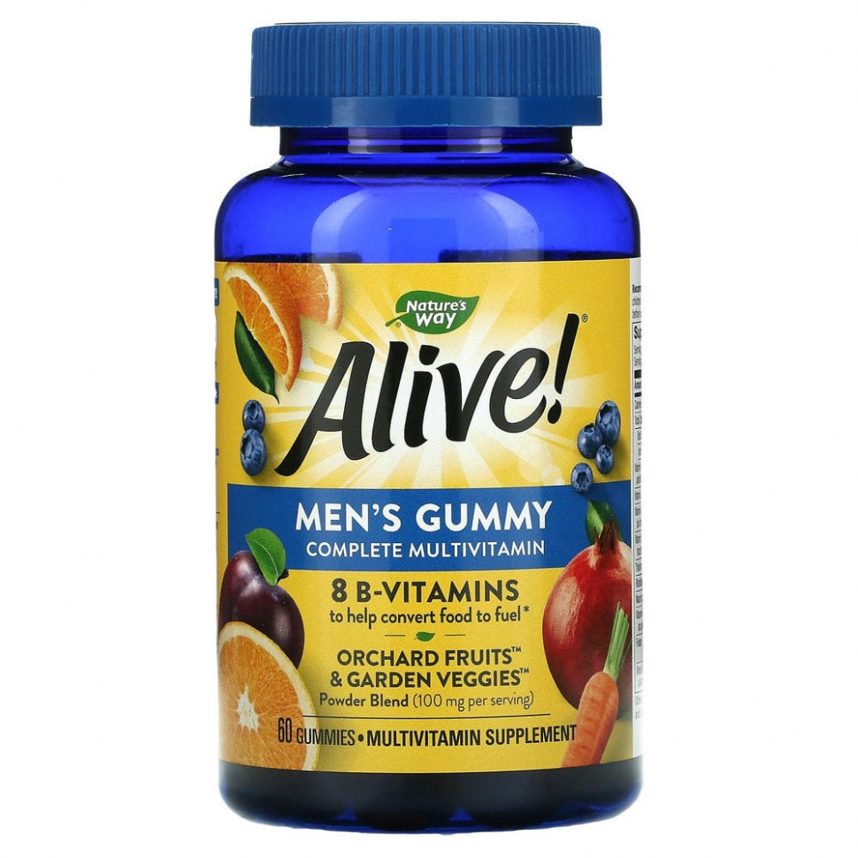 ���� ������ (Iherb) Nature's Way, Alive!, ������ �������� ��������������� ��� ������ � ���� ������������������� �� ������ �������, 60 ����������� ��������, ������ �� 2790 ���