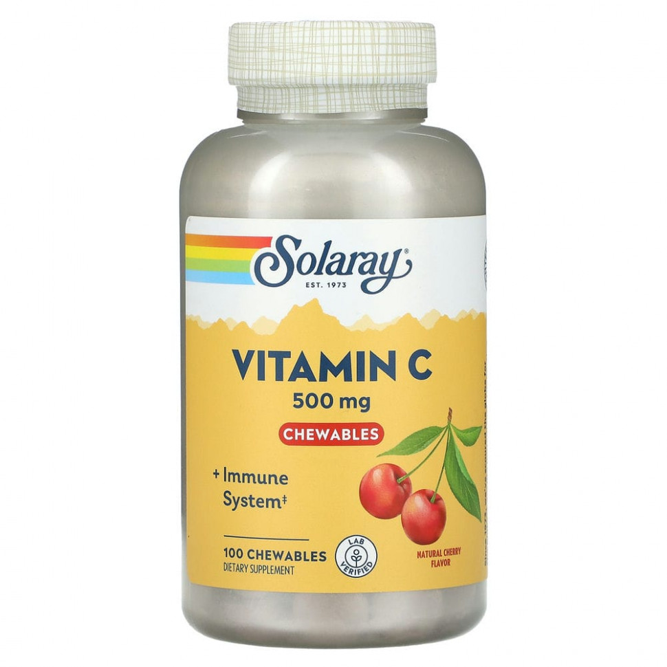 ���� ������ (Iherb) Solaray, ����������� �������� � ��������� C, ���� ����������� �����, 500 ��, 100 ��., ������ �� 2230 ���
