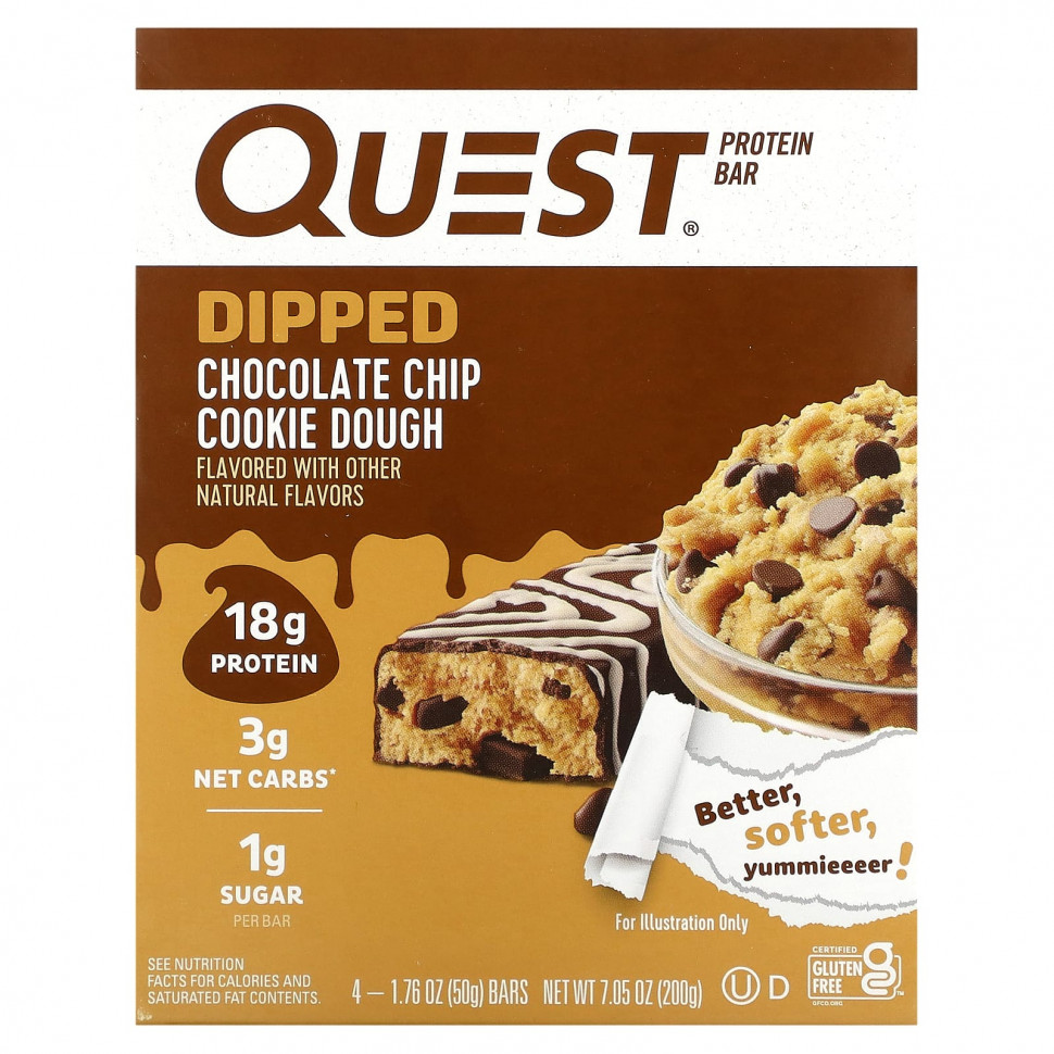 ���� ������ (Iherb) Quest Nutrition, ����������� ��������, ����� � ���������� �������, 4 ���������, 50 � (1,76 �����), ������ �� 2520 ���