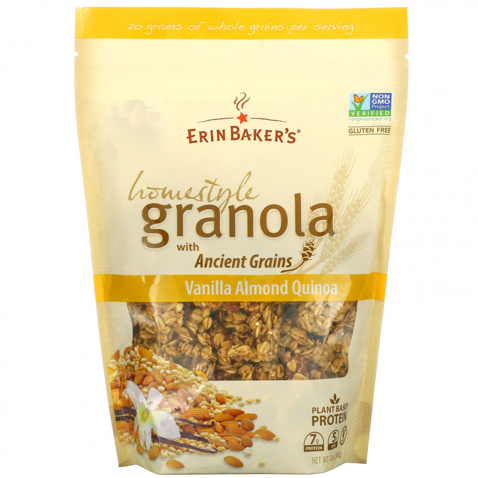 ���� ������ (Iherb) Erin Baker's, Homestyle Granola � �������� �������, ������ � ������� � �����, 340 � (12 �����), ������ �� 1650 ���