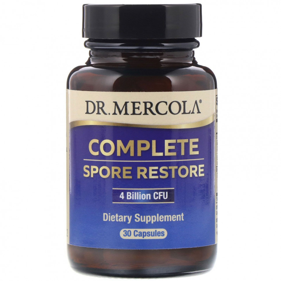 ���� ������ (Iherb) Dr. Mercola, Complete Spore Restore, 4 ���� ���, 30 ������, ������ �� 6200 ���