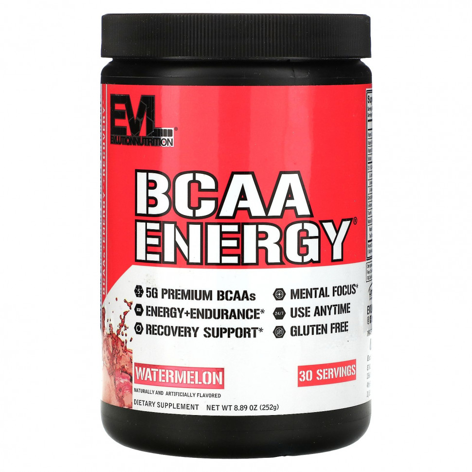 ���� ������ (Iherb) EVLution Nutrition, BCAA ENERGY, �����, 252 � (8,89 �����), ������ �� 3780 ���