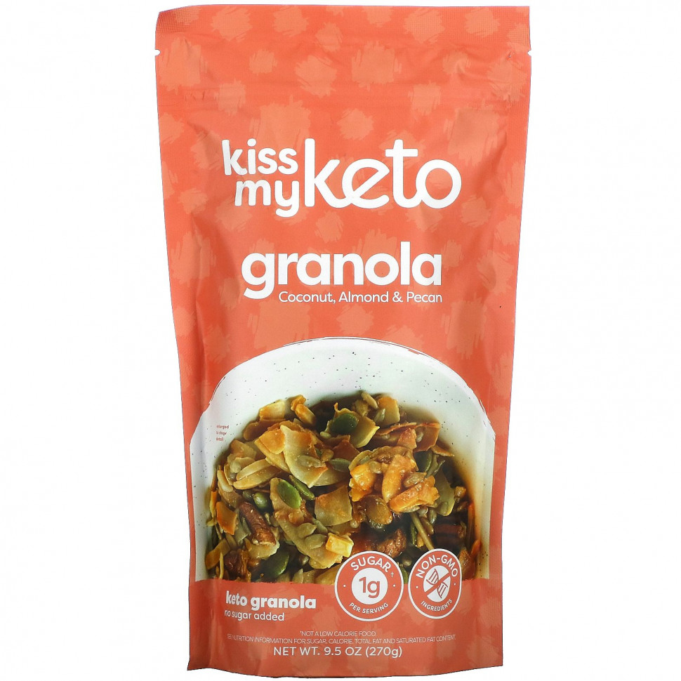   (Iherb) Kiss My Keto, Keto Granola, ,   , 9,5  (270 )    -     , -, 