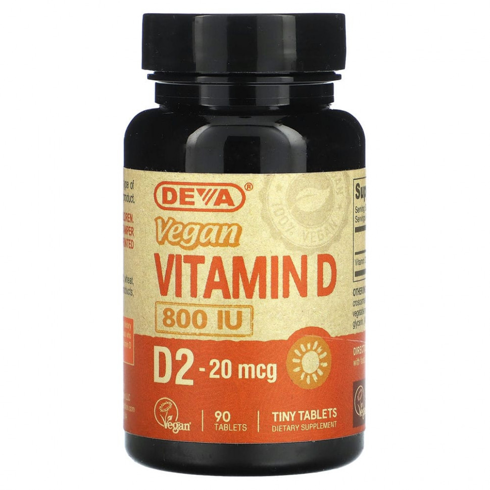   (Iherb) Deva,   D, D2, 20  (800 ), 90     -     , -, 