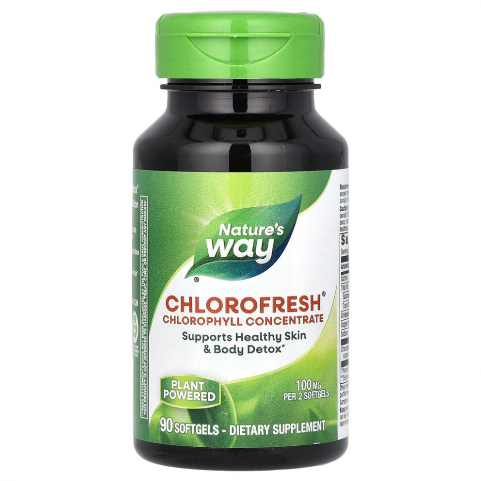���� ������ (Iherb) Nature's Way, Chlorofresh, ����������������� ���������, 90 ������ ��������, ������ �� 2980 ���