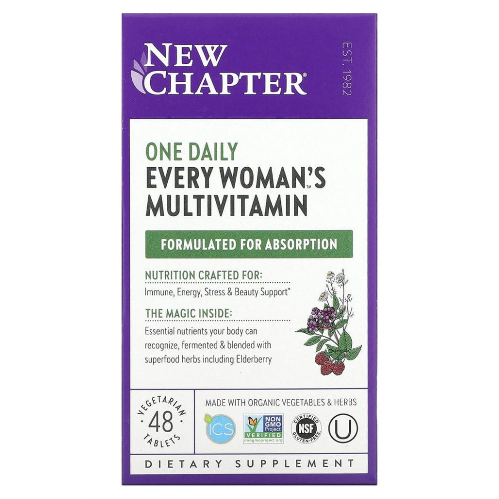   (Iherb) New Chapter,  Every Woman's One Daily Multi, 48     -     , -, 