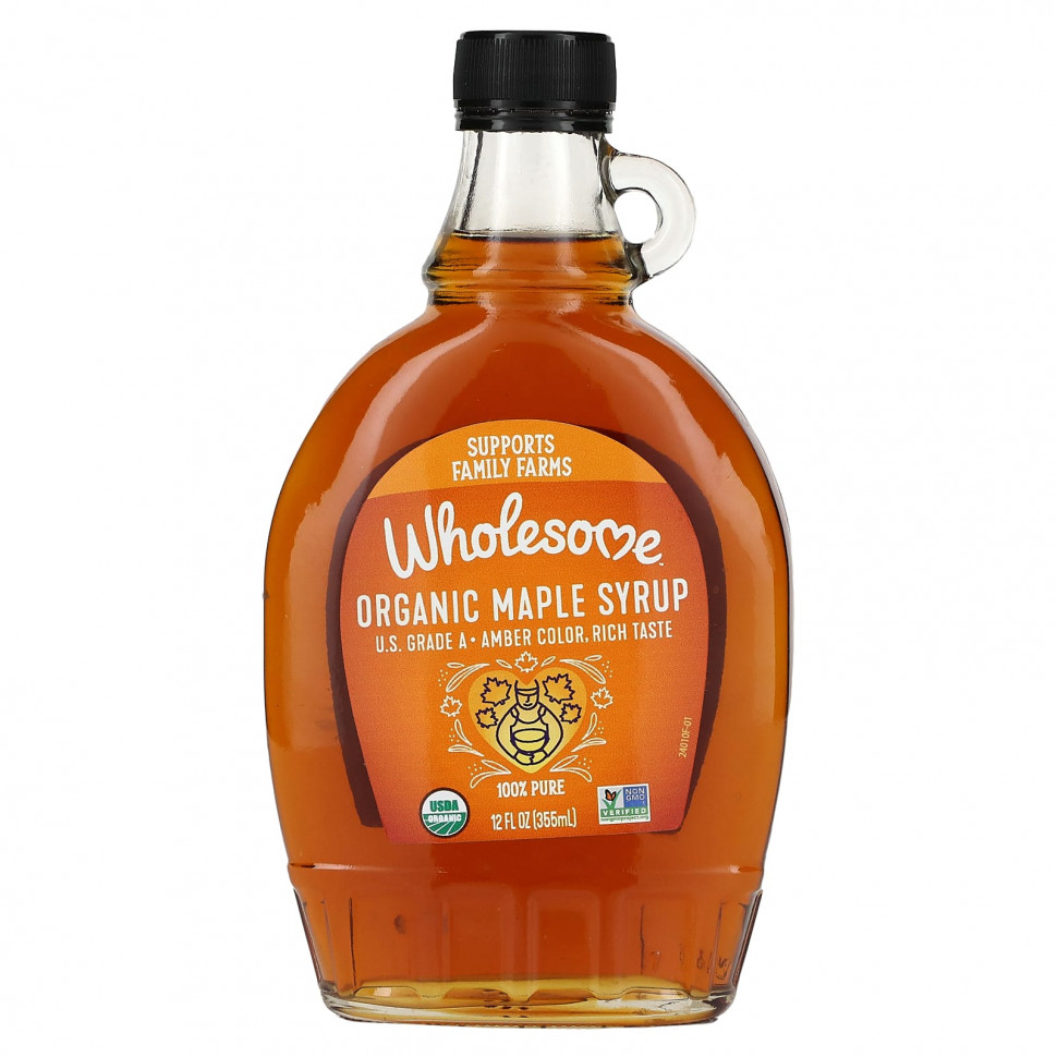   (Iherb) Wholesome Sweeteners, Organic Maple Syrup, 12 fl oz (355 ml )    -     , -, 