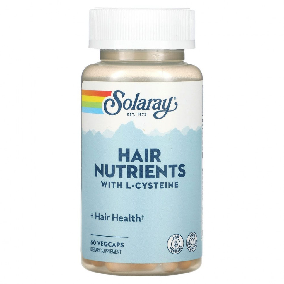   (Iherb) Solaray, Hair Nutrients , 60 VEGCAPS    -     , -, 