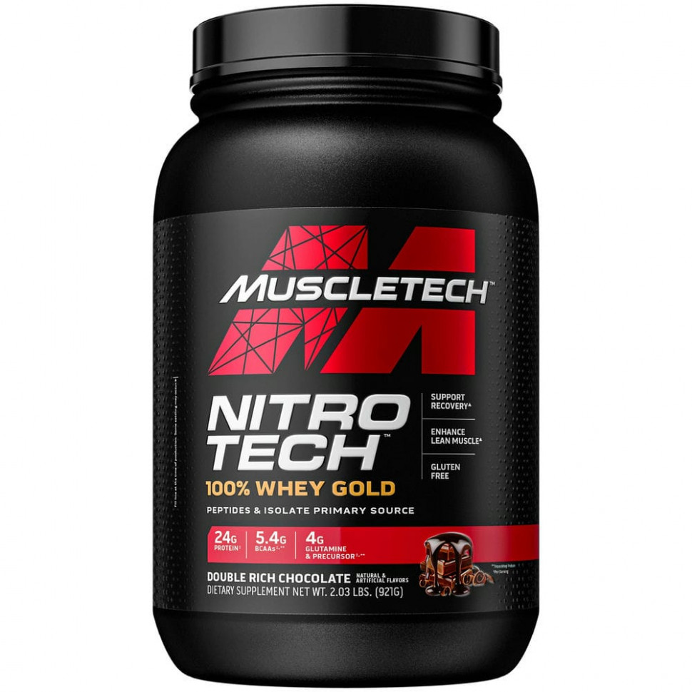 ���� ������ (Iherb) Muscletech, Performance Series, Nitro Tech, 100% Whey Gold (100% ���������), ������� �������, 1,02 �� (2,24 �����), ������ �� 6910 ���