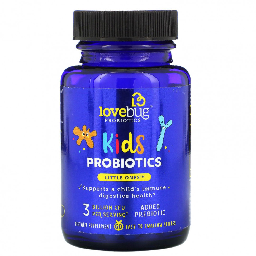 ���� ������ (Iherb) LoveBug Probiotics, Little Ones, ���������� ��� �����, 3 ���� ���, 60 �������, ������� ����� �������, ������ �� 4510 ���