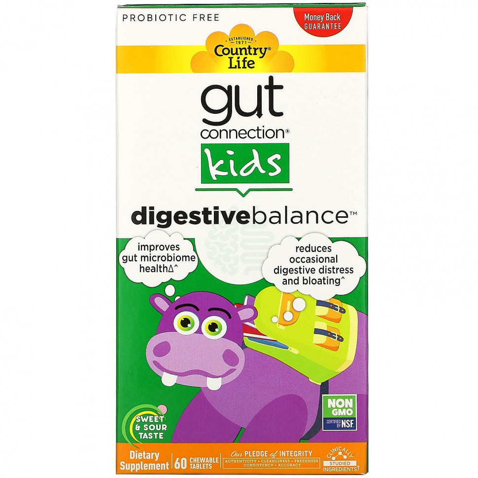   (Iherb) Country Life, Gut Connection Kids,  , - , 60      -     , -, 