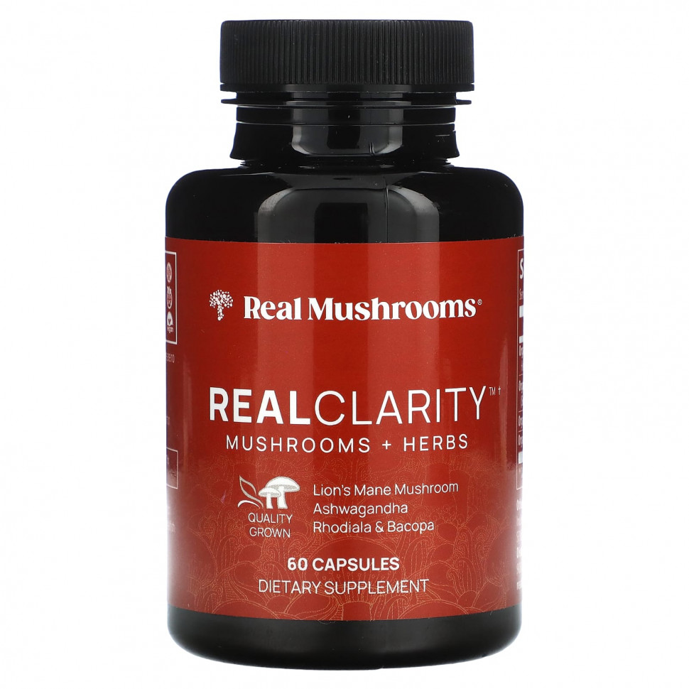   (Iherb) Real Mushrooms, RealClarity,   `` 60     -     , -, 