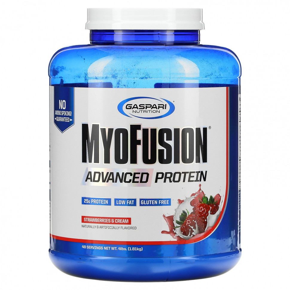 ���� ������ (Iherb) Gaspari Nutrition, MyoFusion, ���������� �������, �������� � ������, 1,81 �� (4 �����), ������ �� 11800 ���