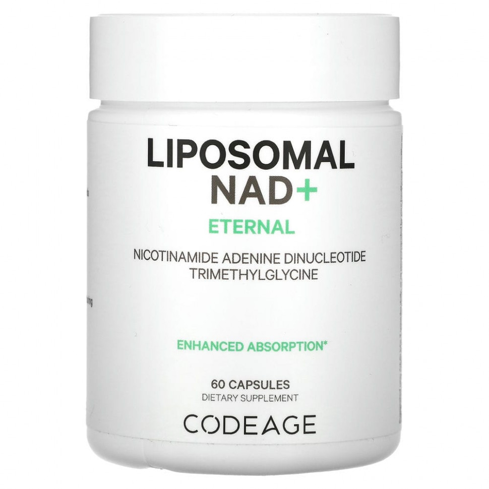 ���� ������ (Iherb) Codeage, Liposomal NAD +, Eternal, ����������� ������ ����������� ��������������, 60 ������, ������ �� 10670 ���