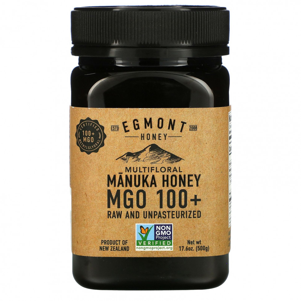 ���� ������ (Iherb) Egmont Honey, �������������� ��� ������, ����� � �����������������, MGO 100+, 17,6 ����� (500 �), ������ �� 4720 ���