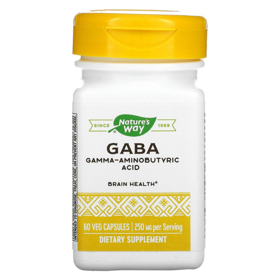   (Iherb) Enzymatic Therapy, GABA, 250 , 60      -     , -, 