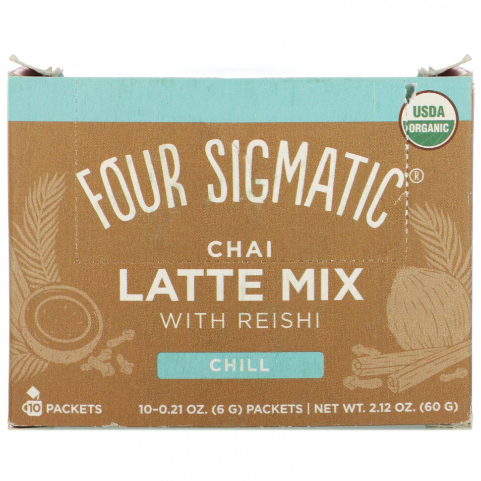 ���� ������ (Iherb) Four Sigmatic, ����� ������� ����� � �����, 10 ��������� �� 0,21 ����� (6 �) ������, ������ �� 3280 ���