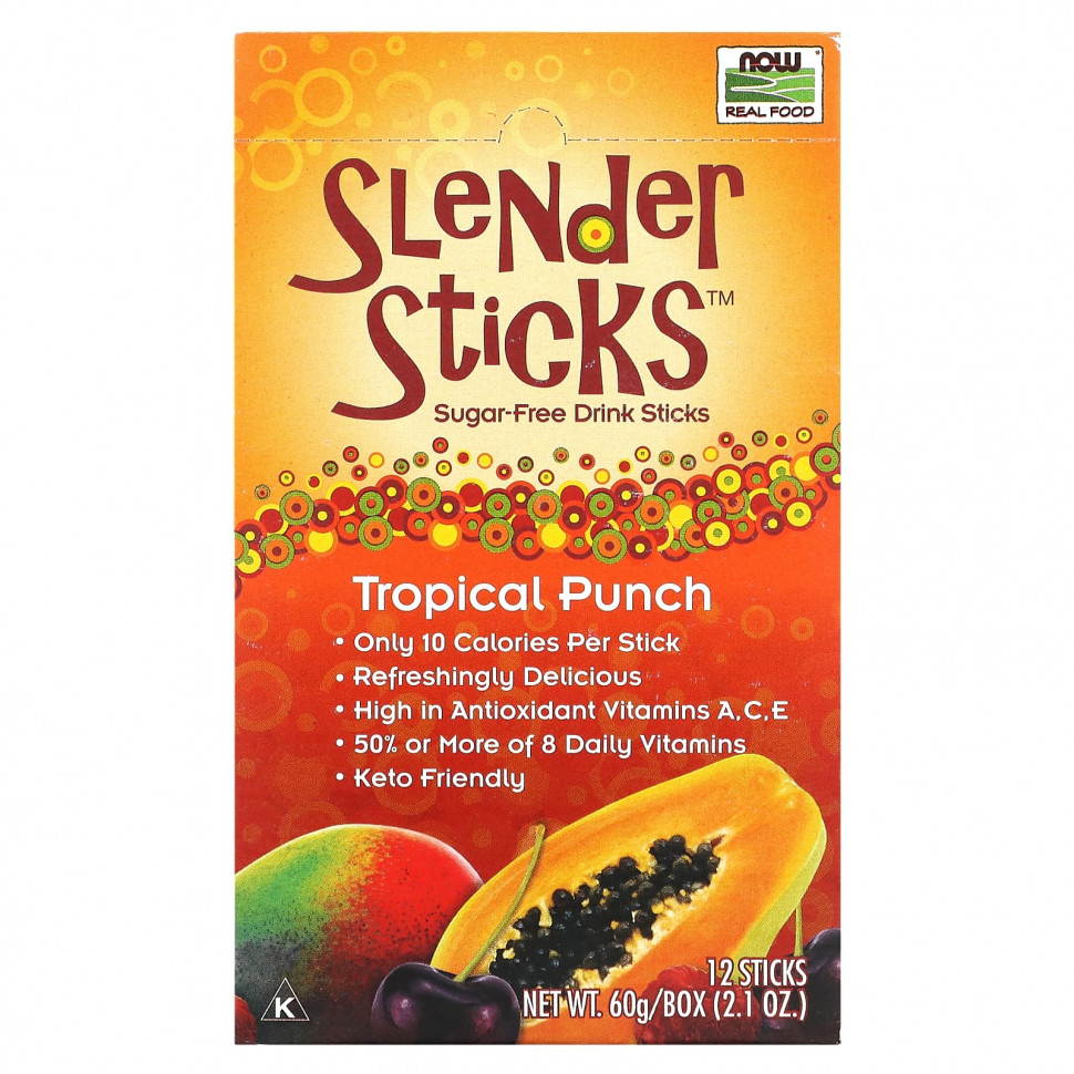   (Iherb) NOW Foods, Slender Sticks,  , 12   5  (0,18 )    -     , -, 