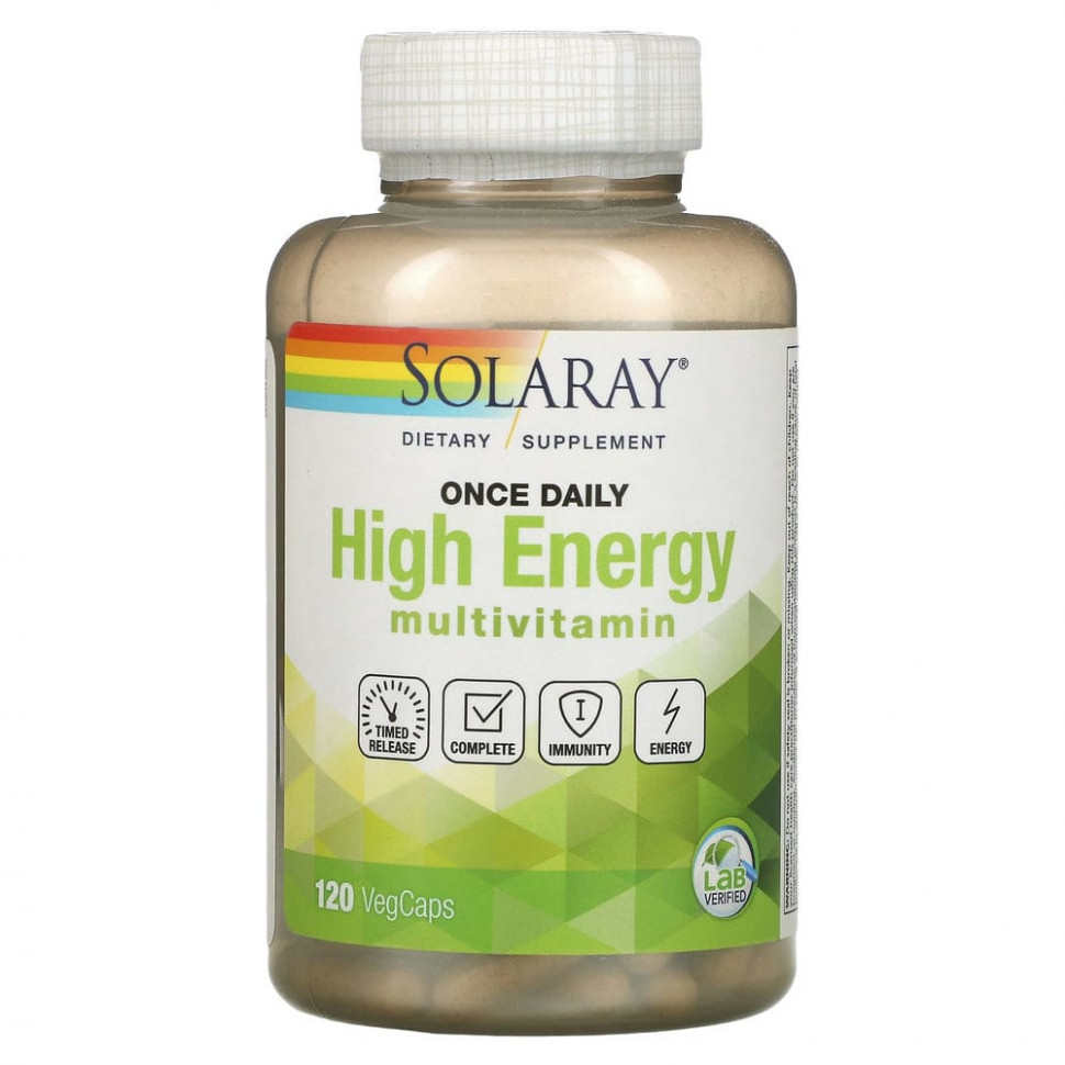 ���� ������ (Iherb) Solaray, Once Daily, �������������� � ������� ��������, 120 �������������� ������, ������ �� 4670 ���