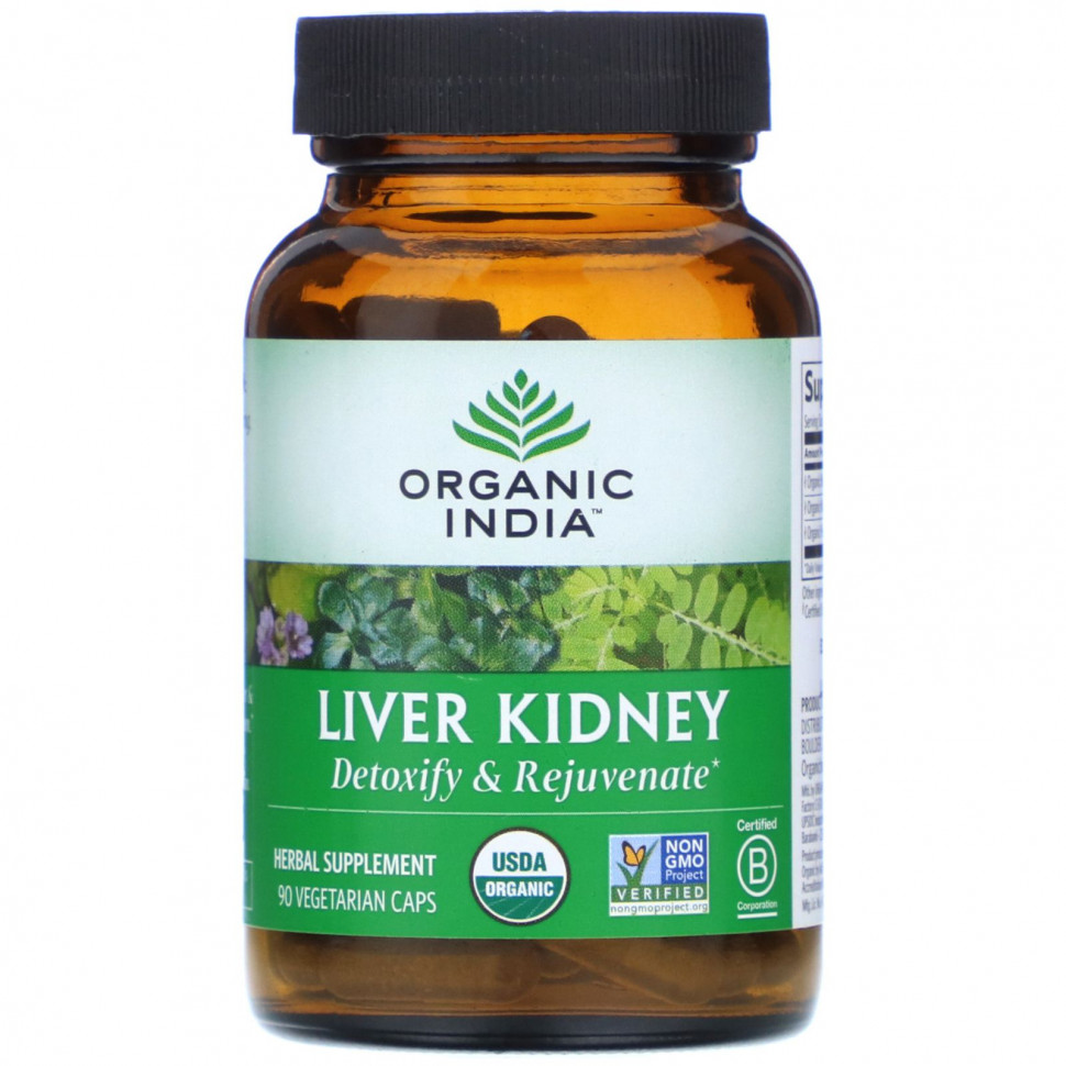   (Iherb) Organic India, Liver Kidney, 90      -     , -, 