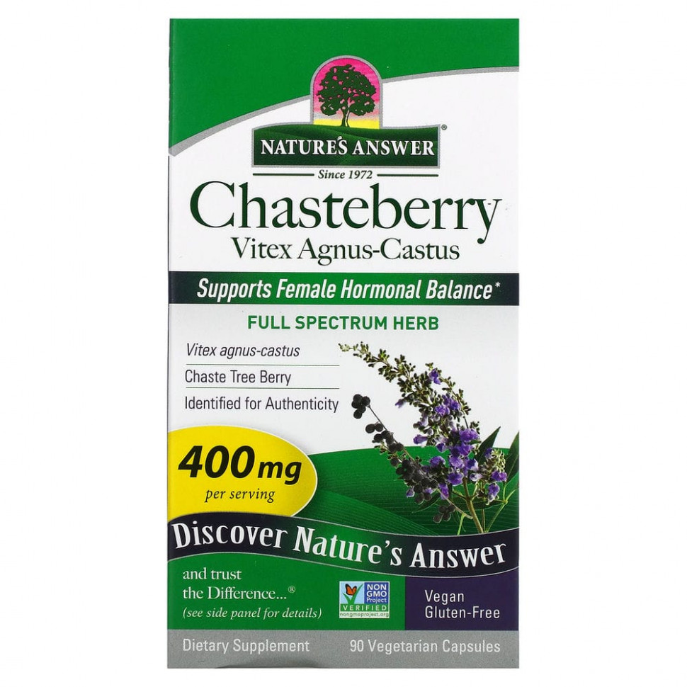   (Iherb) Nature's Answer, Chasteberry, Vitex Agnus-Castus, 400 , 90      -     , -, 