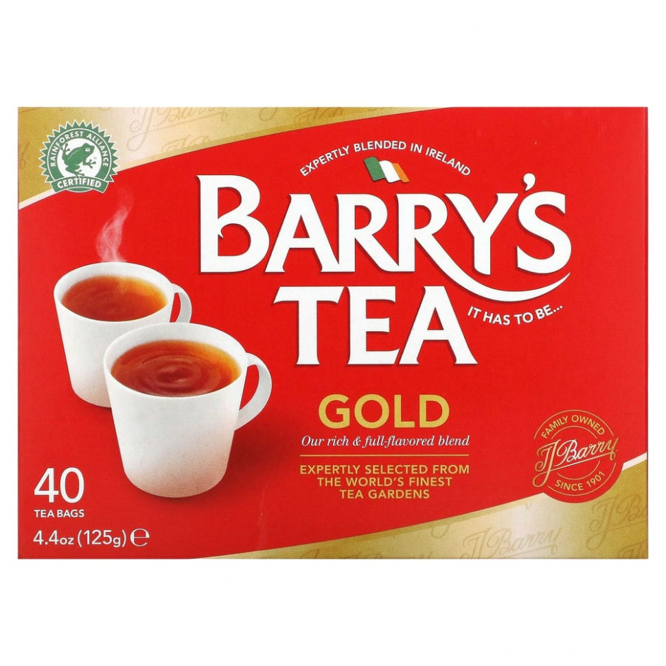 ���� ������ (Iherb) Barry's Tea, ������� �����, 40 ������ ���������, 125 � (4,4 �����), ������ �� 950 ���