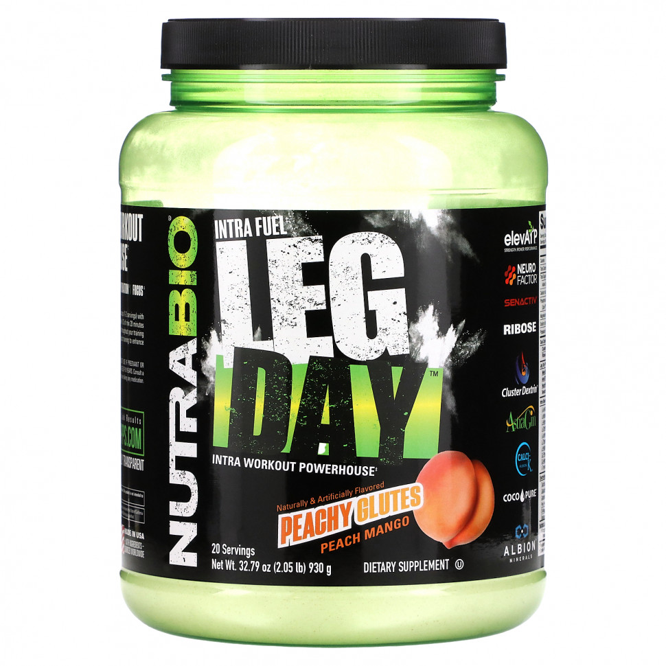 ���� ������ (Iherb) Nutrabio Labs, Intra Fuel, Leg Day, ��� �����-����������, ���������� �������, ������ � �����, 930 � (2,05 �����), ������ �� 11530 ���
